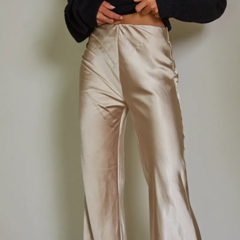 All Glammed Up Satin High Rise Pants