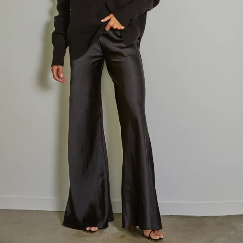 All Glammed Up Satin High Rise Pants