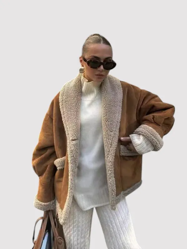 Ancien | Women's Luxury Shearling Jacket with Soft Lining