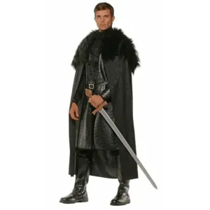 Black Faux Fur Renaissance Unisex Adult Cape