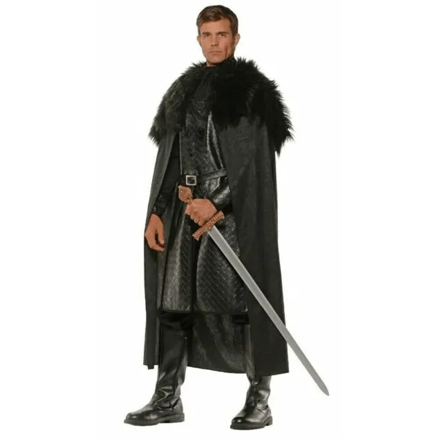 Black Faux Fur Renaissance Unisex Adult Cape