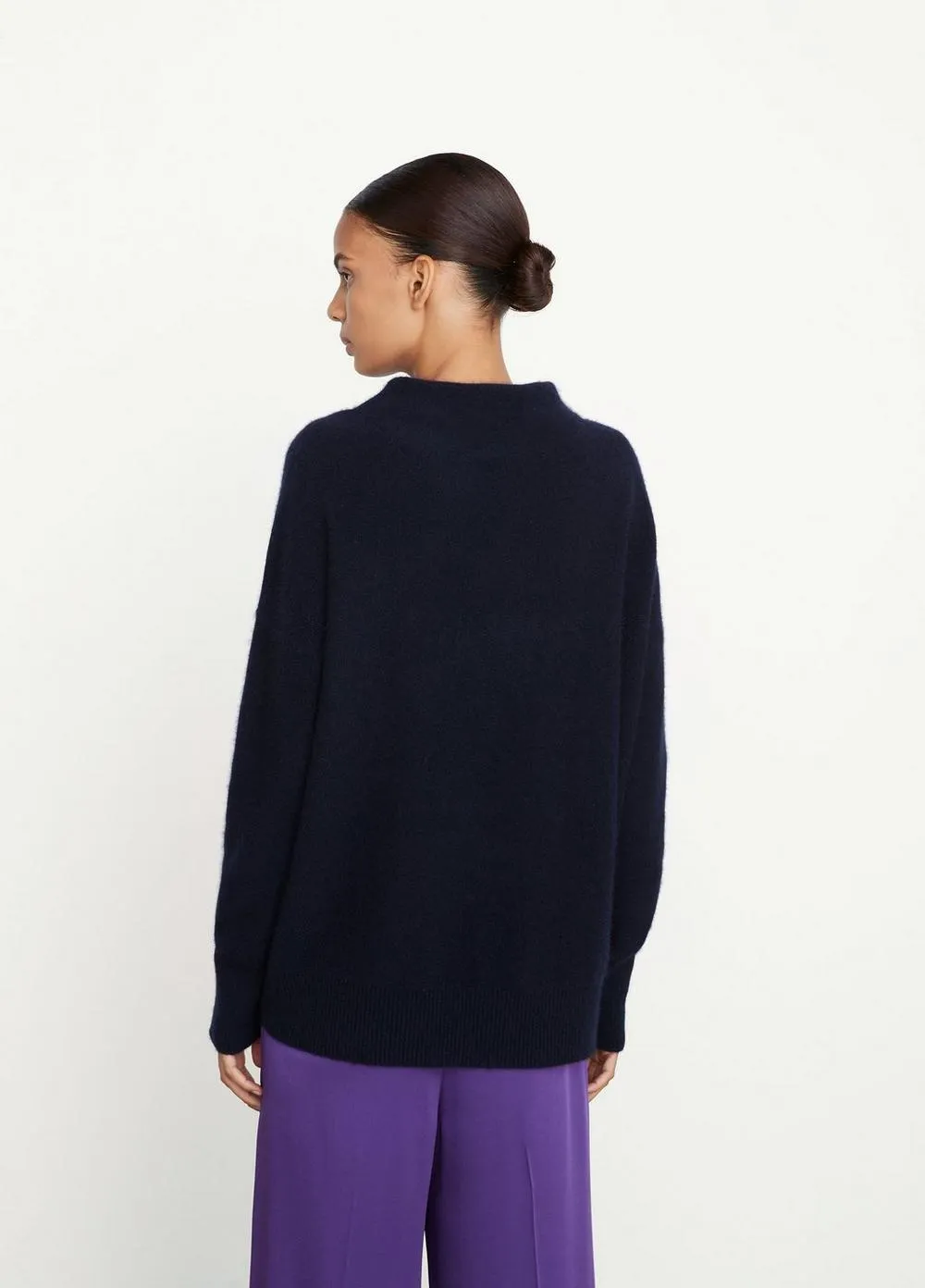 Boiled Funnel Neck Pullover in Coastal Blue