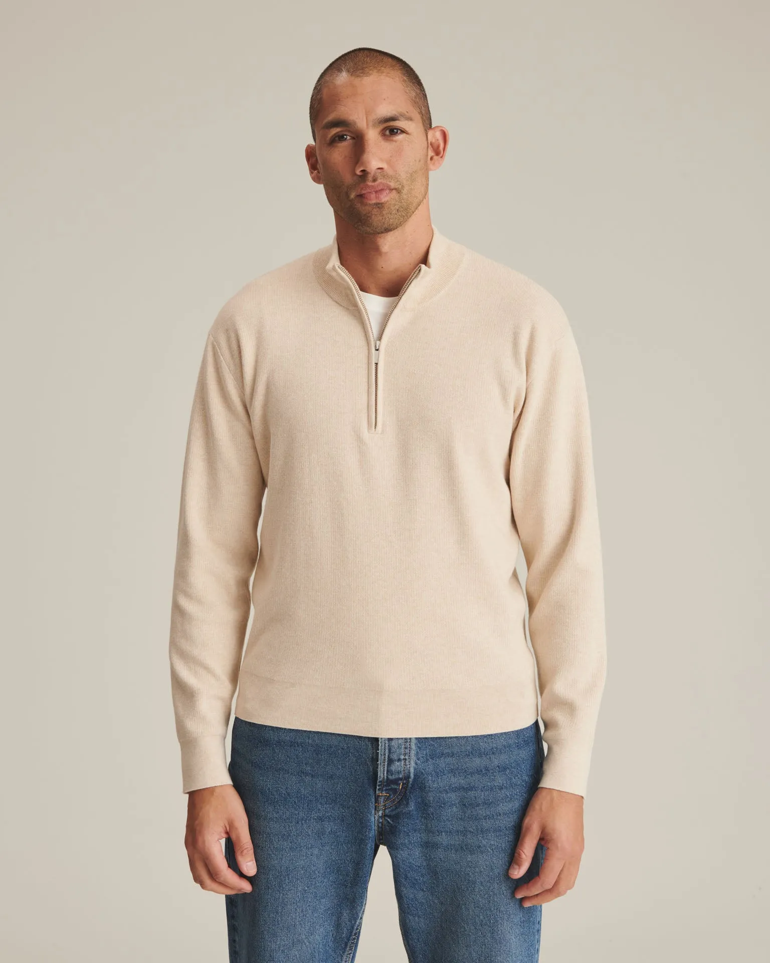 Café Cotton Cashmere Quarter Zip