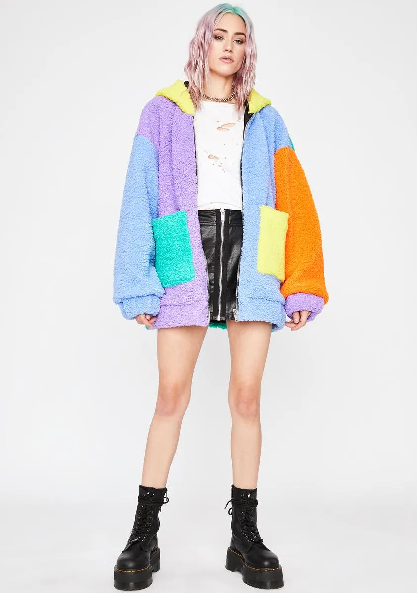 Candy Dreams Oversized Teddy Jacket