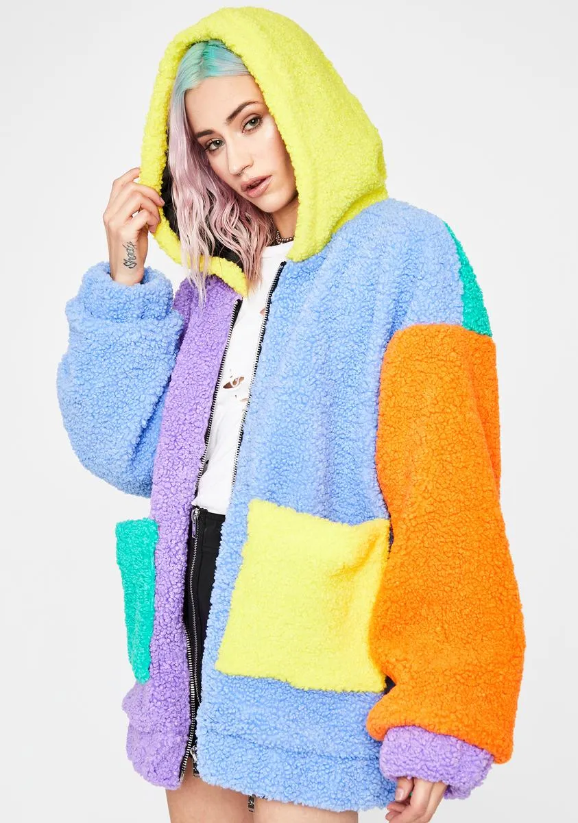 Candy Dreams Oversized Teddy Jacket