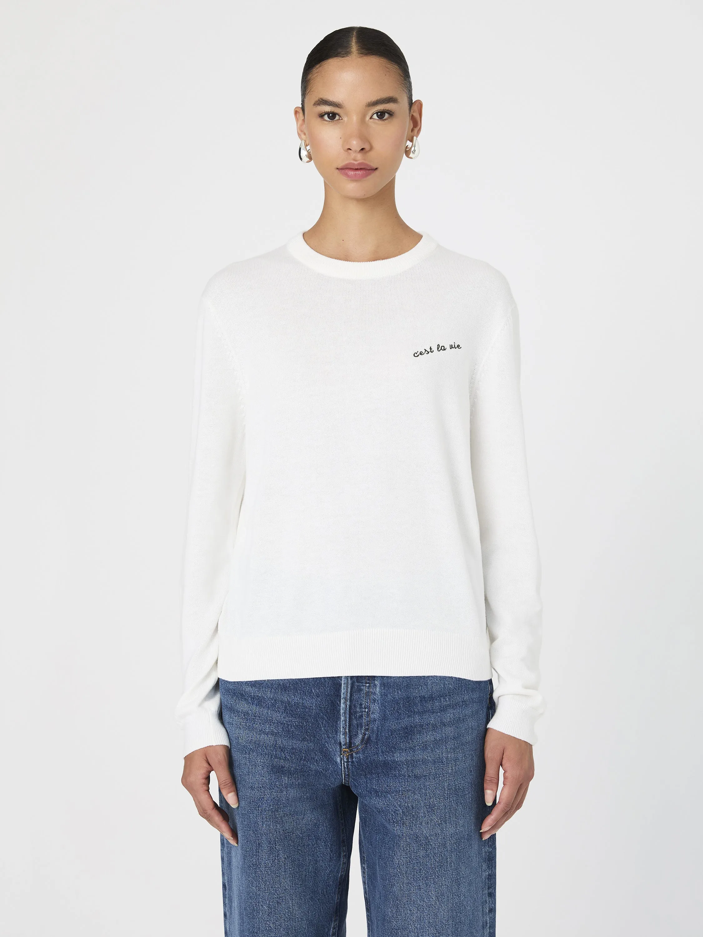 Cashmere Blend Embroidered Sweater