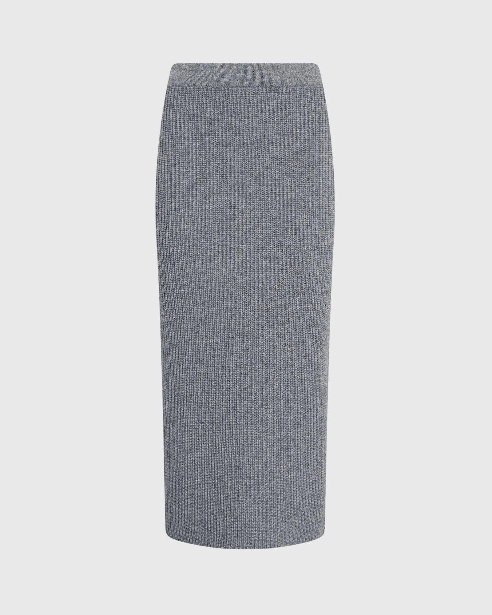 Cashmere Ribbed Midi Skirt