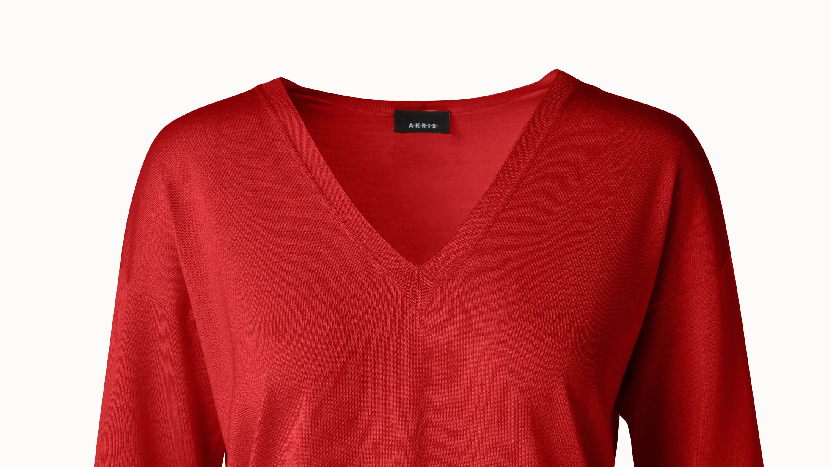 Cashmere Silk Fine Gauge V-neck Knit