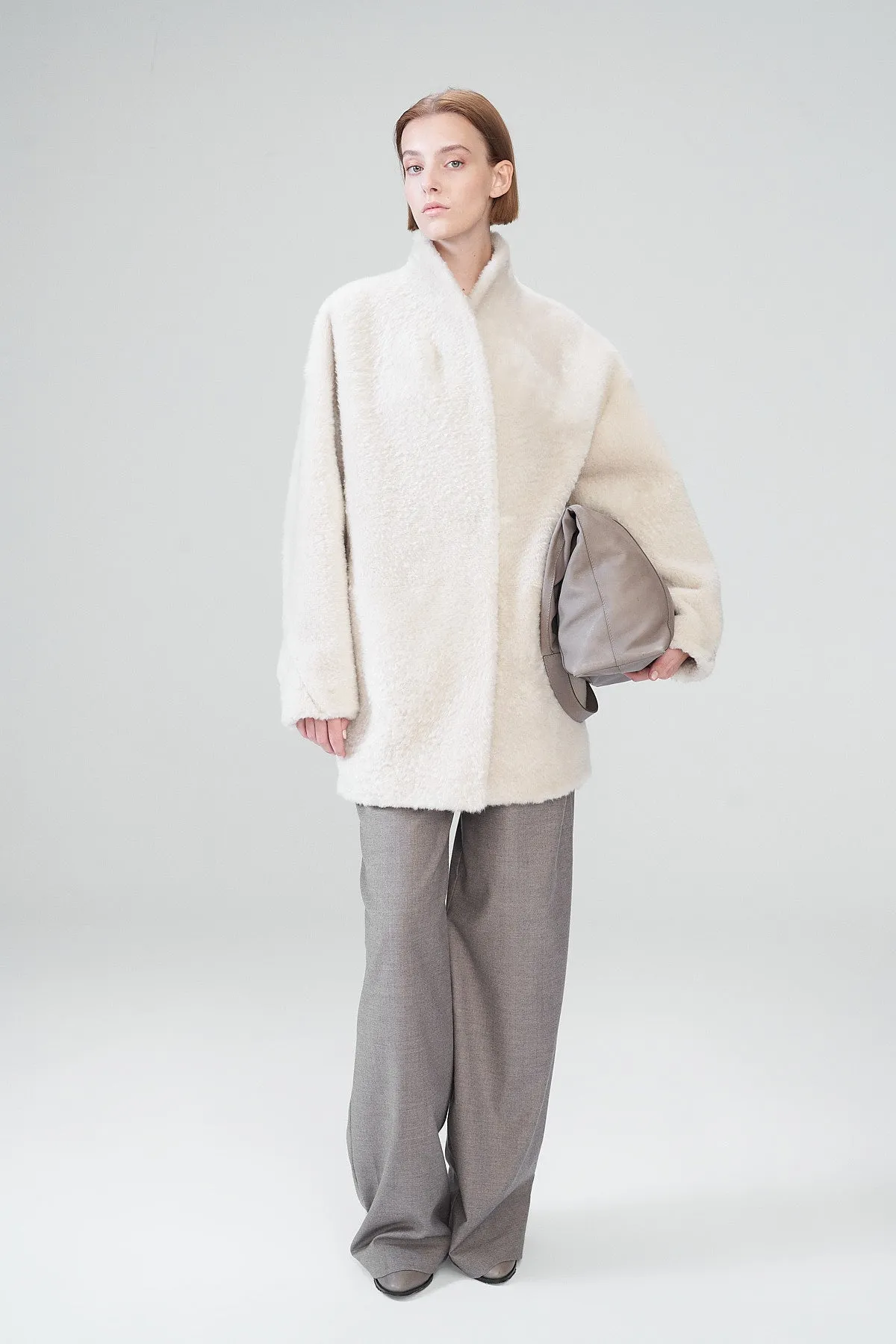 Celya - Cream Shearling Coat