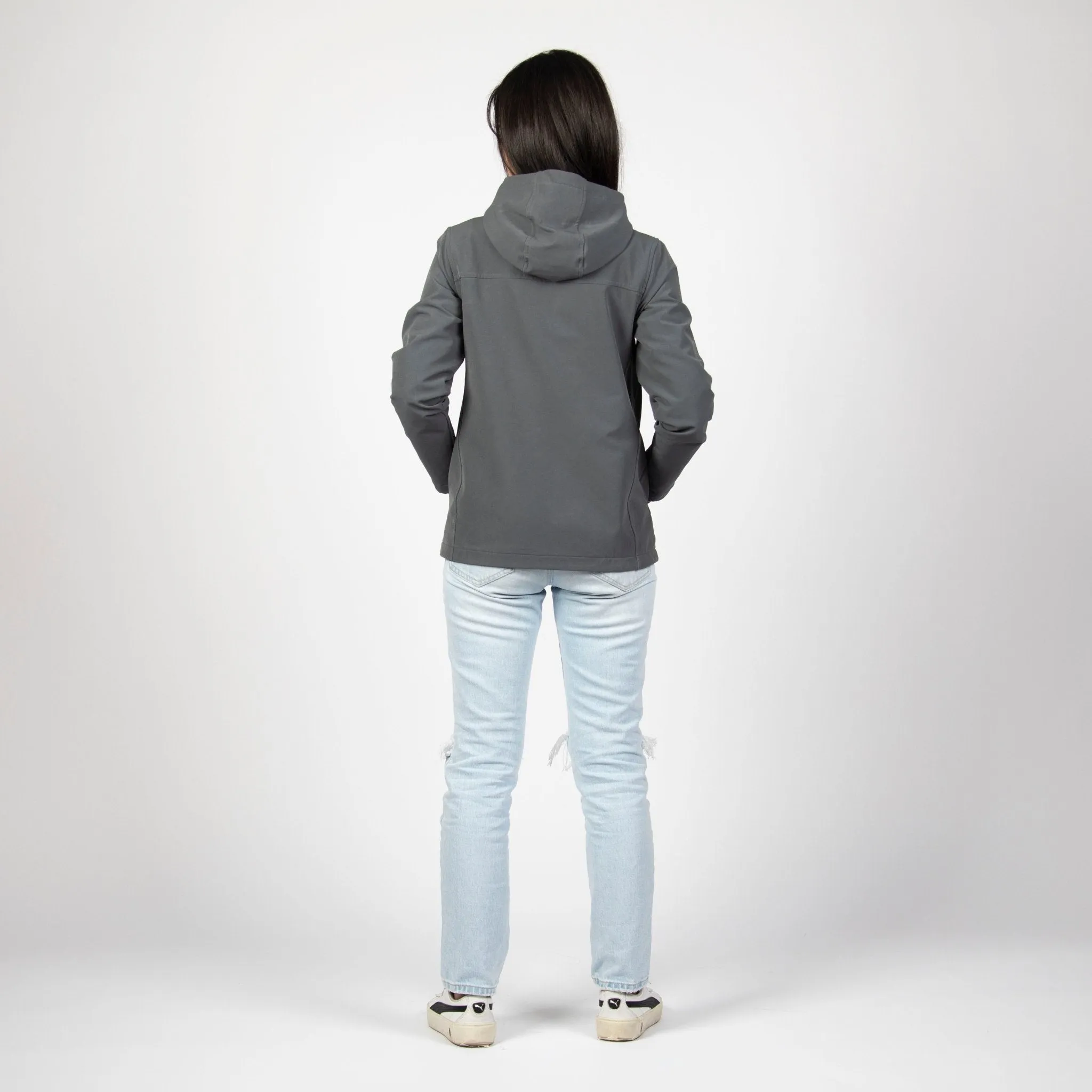 CHARCOAL | Women Hooded Winterproof Jacket