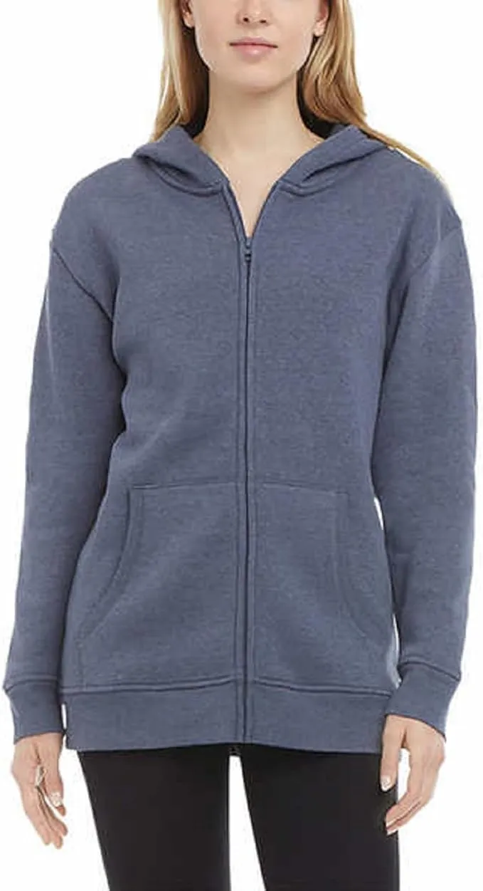 Danskin Women's Ultra Cozy Fleece Full Zip Hooded Jacket