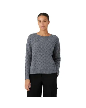 Eileen Fisher Cashmere Blend Cable Knit Pullover