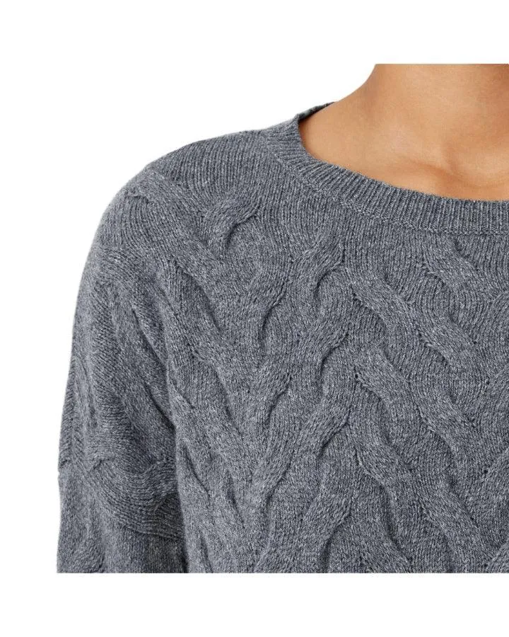 Eileen Fisher Cashmere Blend Cable Knit Pullover