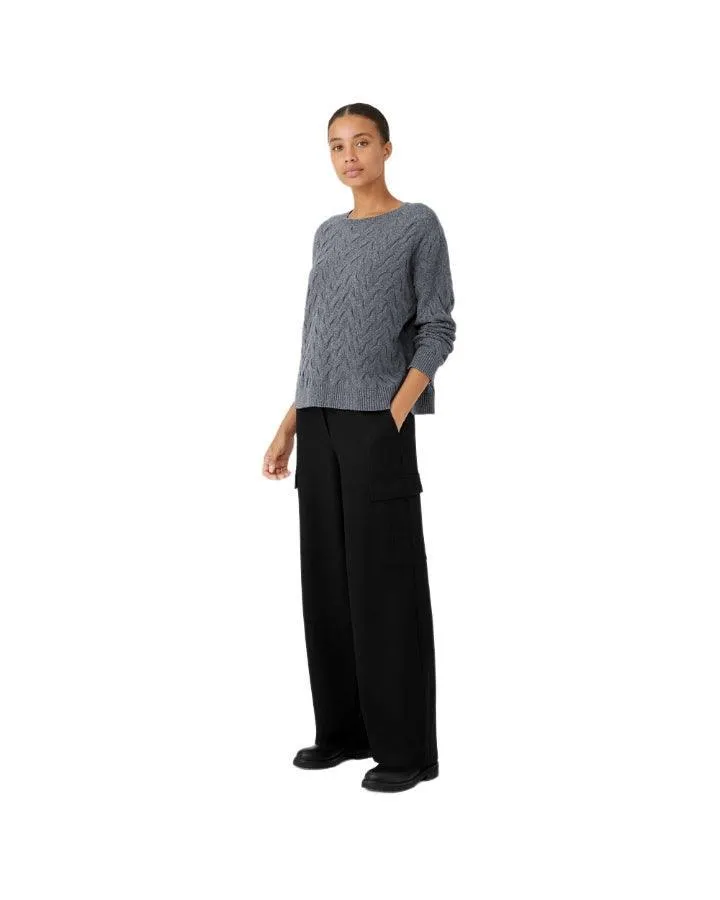 Eileen Fisher Cashmere Blend Cable Knit Pullover