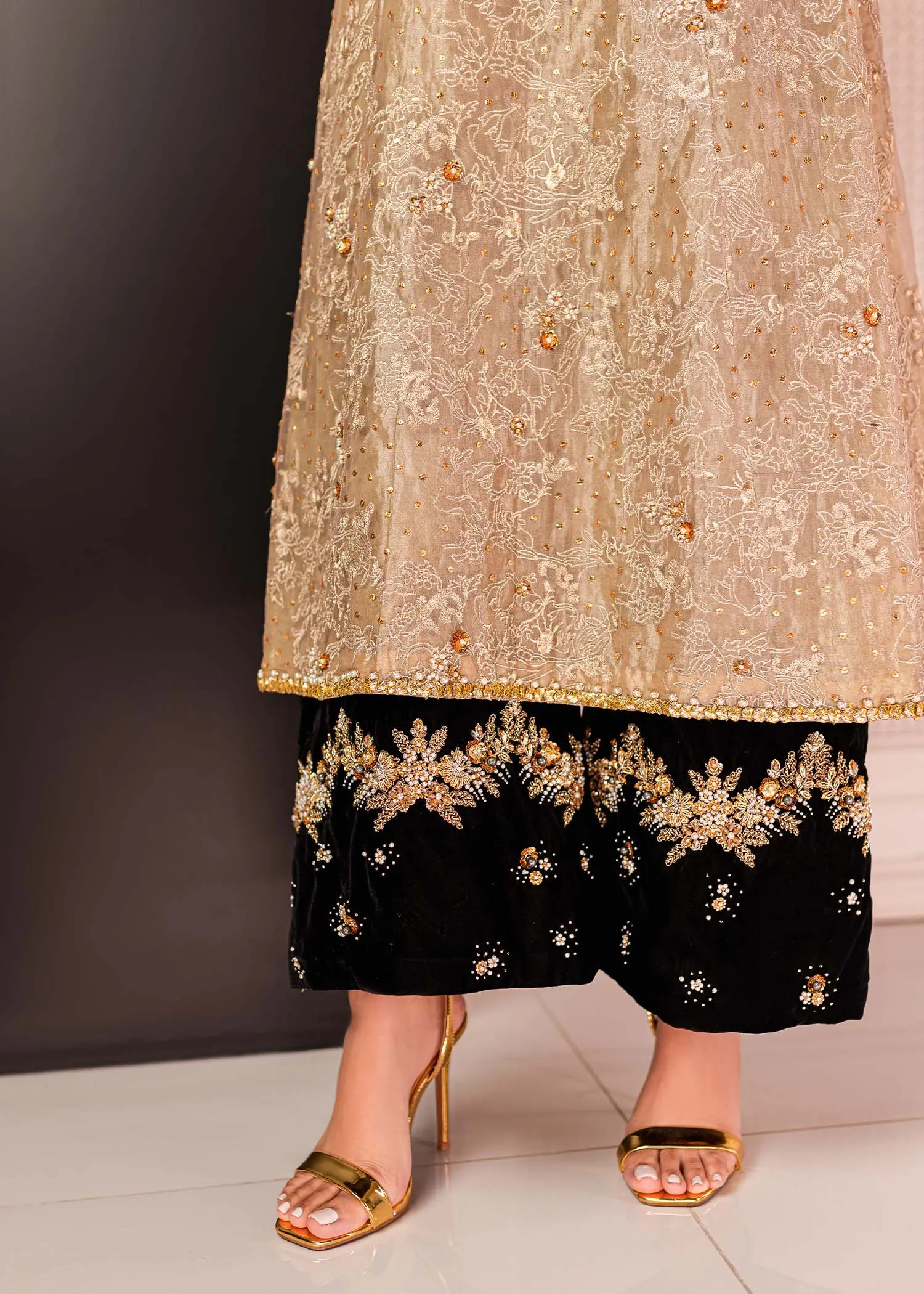 Embellished Kameez Trousers Pakistani Wedding Dress