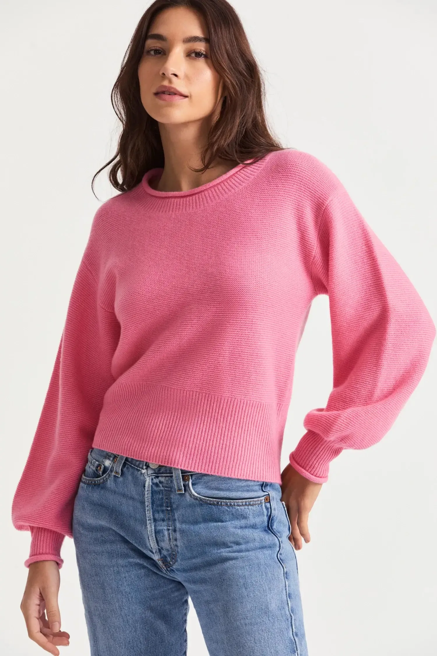 Emelita Pullover Sweater in Vivid Pink