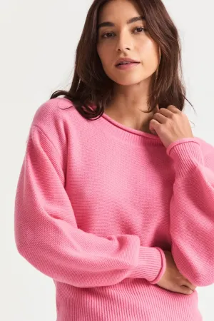 Emelita Pullover Sweater in Vivid Pink