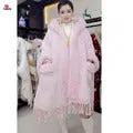 Fashion Elegant Faux Fur Trims Mink Cashmere Fleece Cape Women Cheongsam Wedding Dress Shawl Cloak Short Coat Winter Autumn