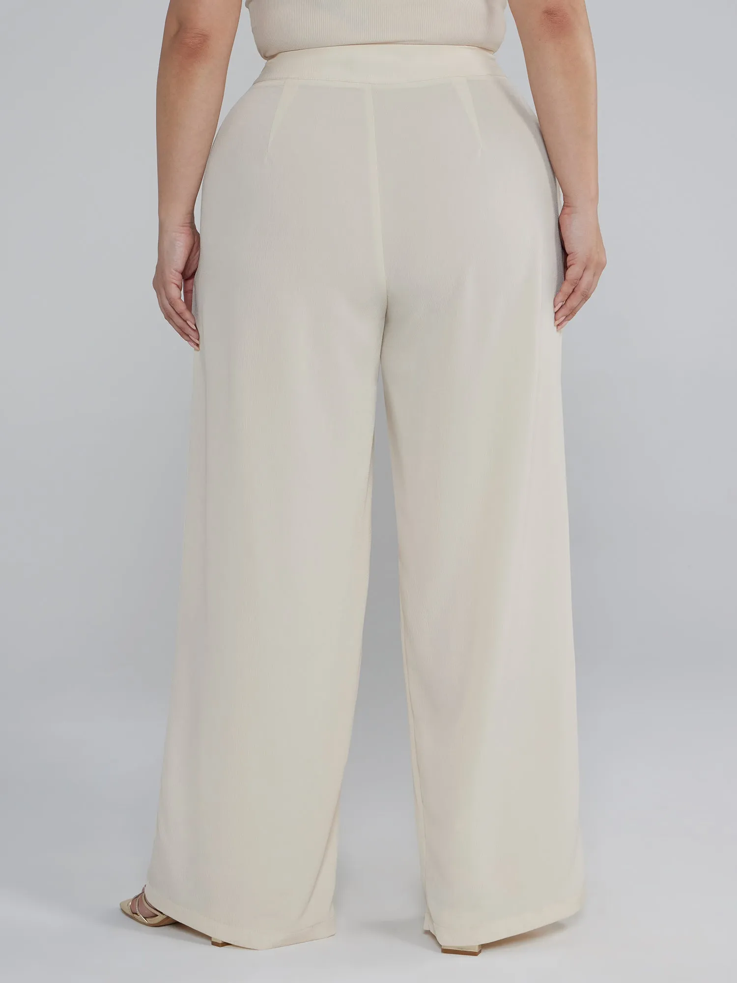 Fashion To Figure - Wide Leg Pleated Pants