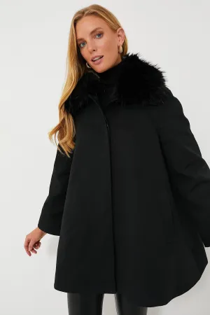 Fur Collar Cecile Swing Cape