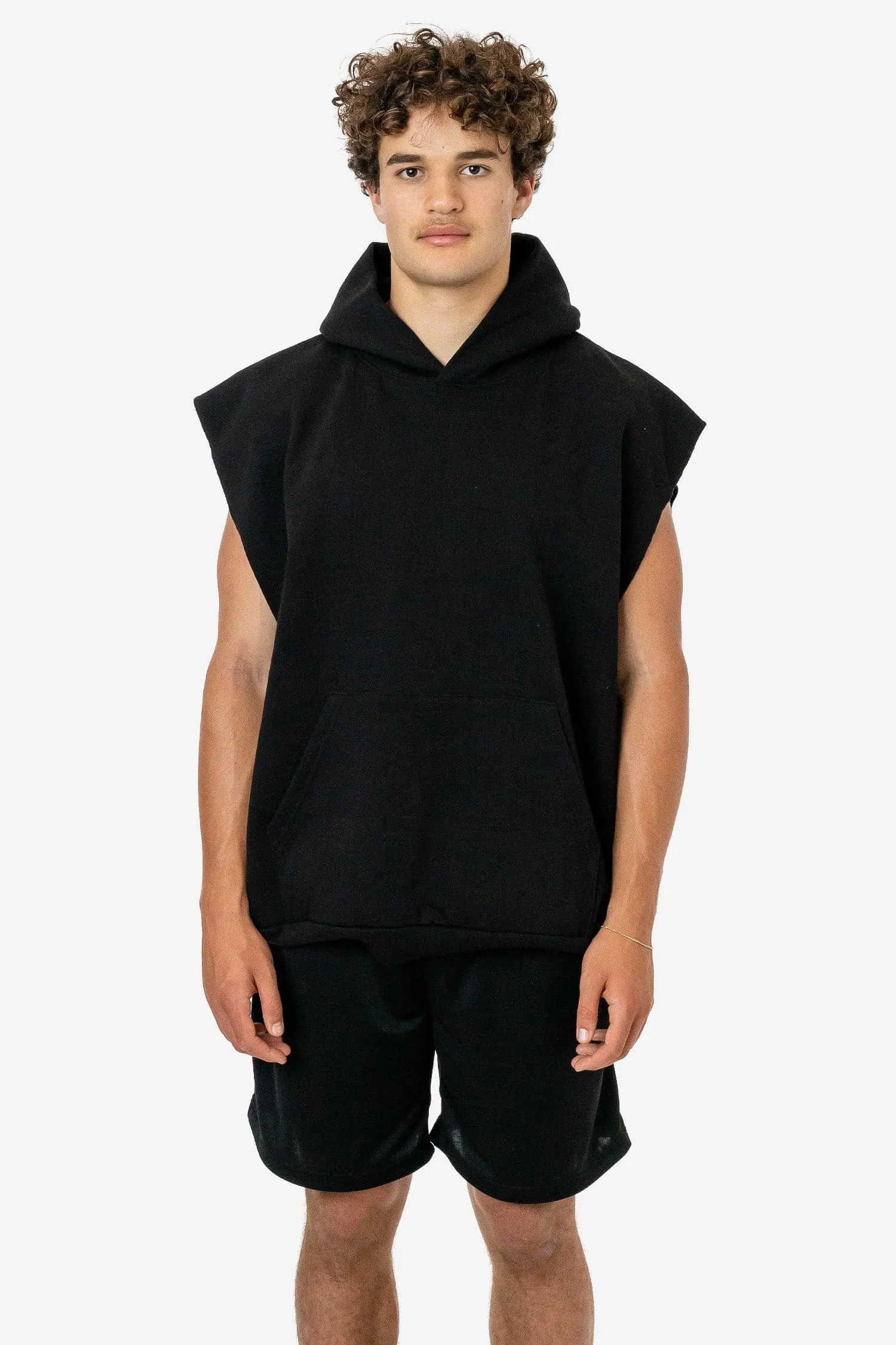 HF08 - Heavy Fleece Sleeveless Hoodie (Piece Dye)