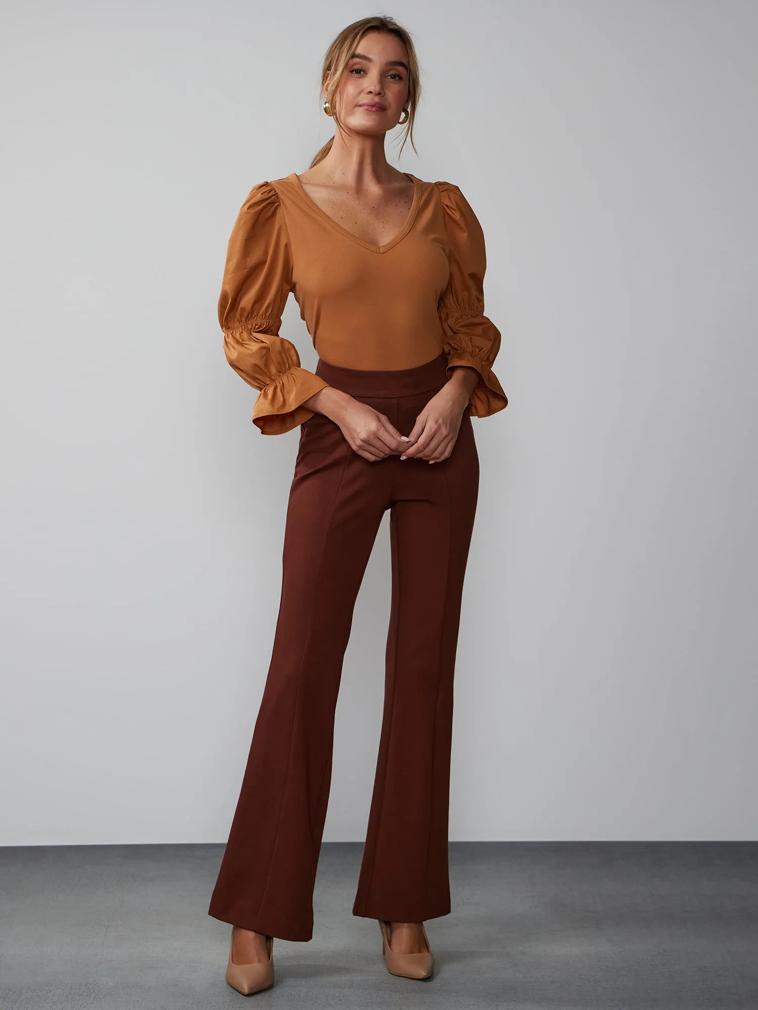 High Rise Bootcut Ponte Pant