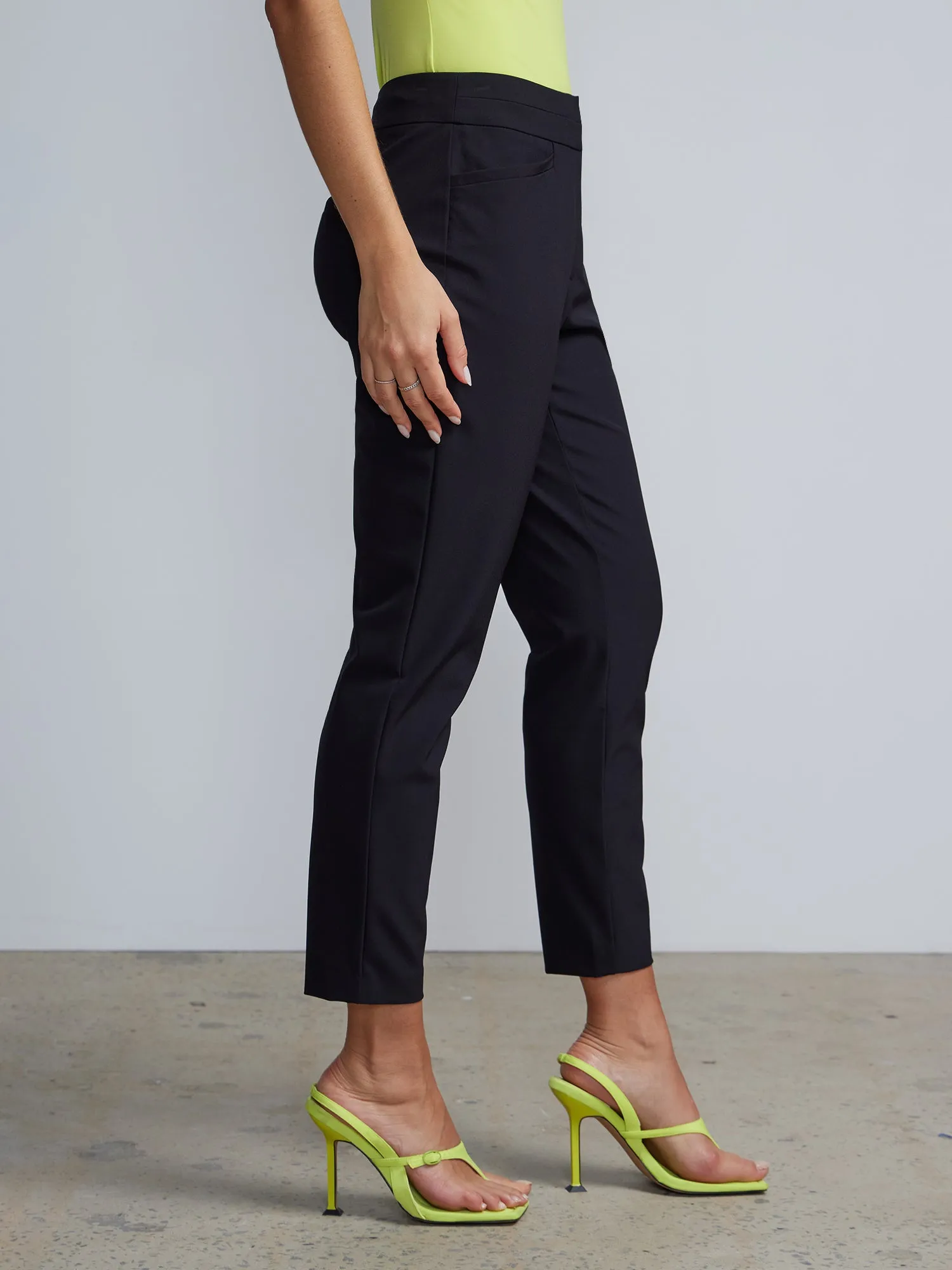 High Rise Tapered Ankle Pants