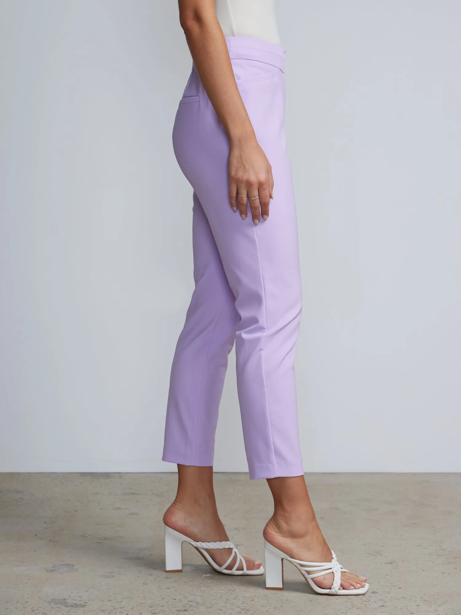 High Rise Tapered Ankle Pants