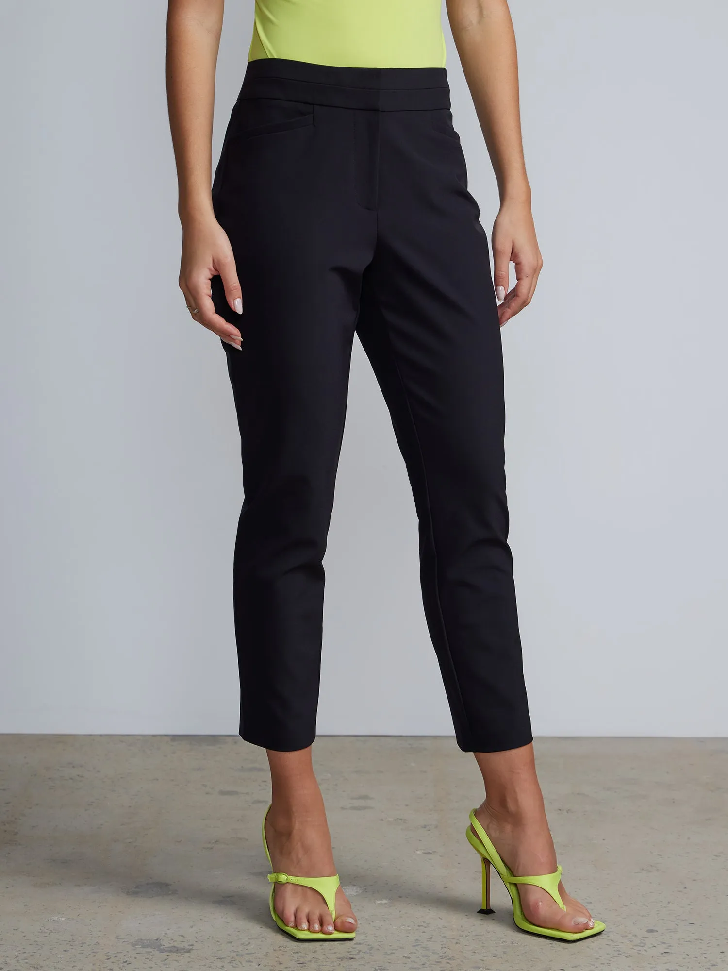 High Rise Tapered Ankle Pants