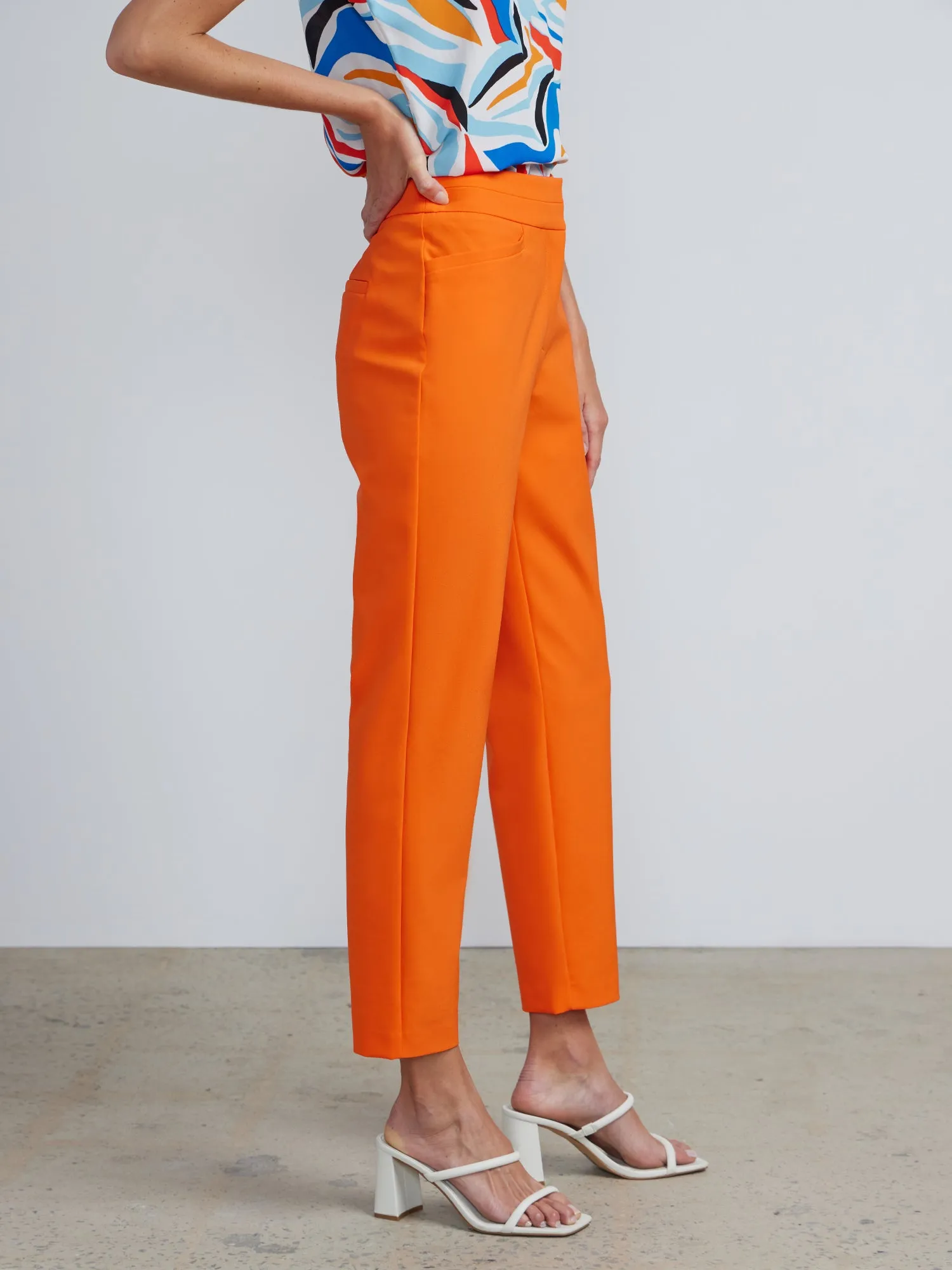 High Rise Tapered Ankle Pants