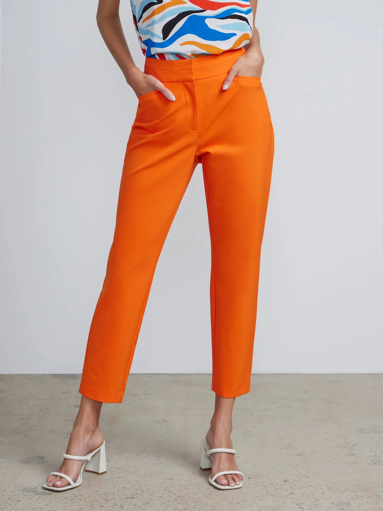 High Rise Tapered Ankle Pants