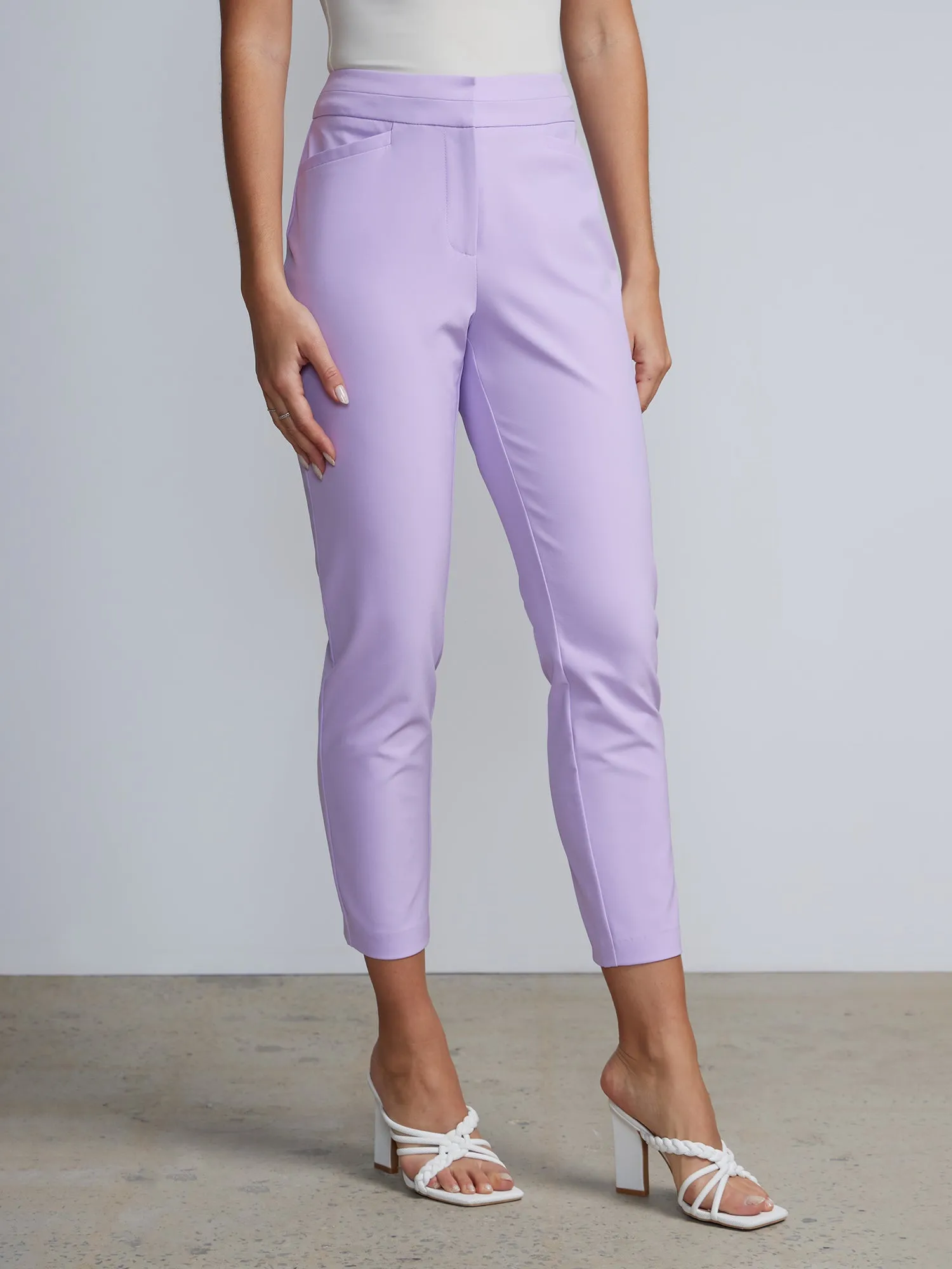 High Rise Tapered Ankle Pants