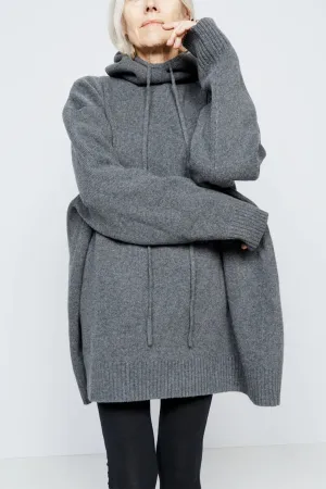 Knitted Wool Hooded Jumper