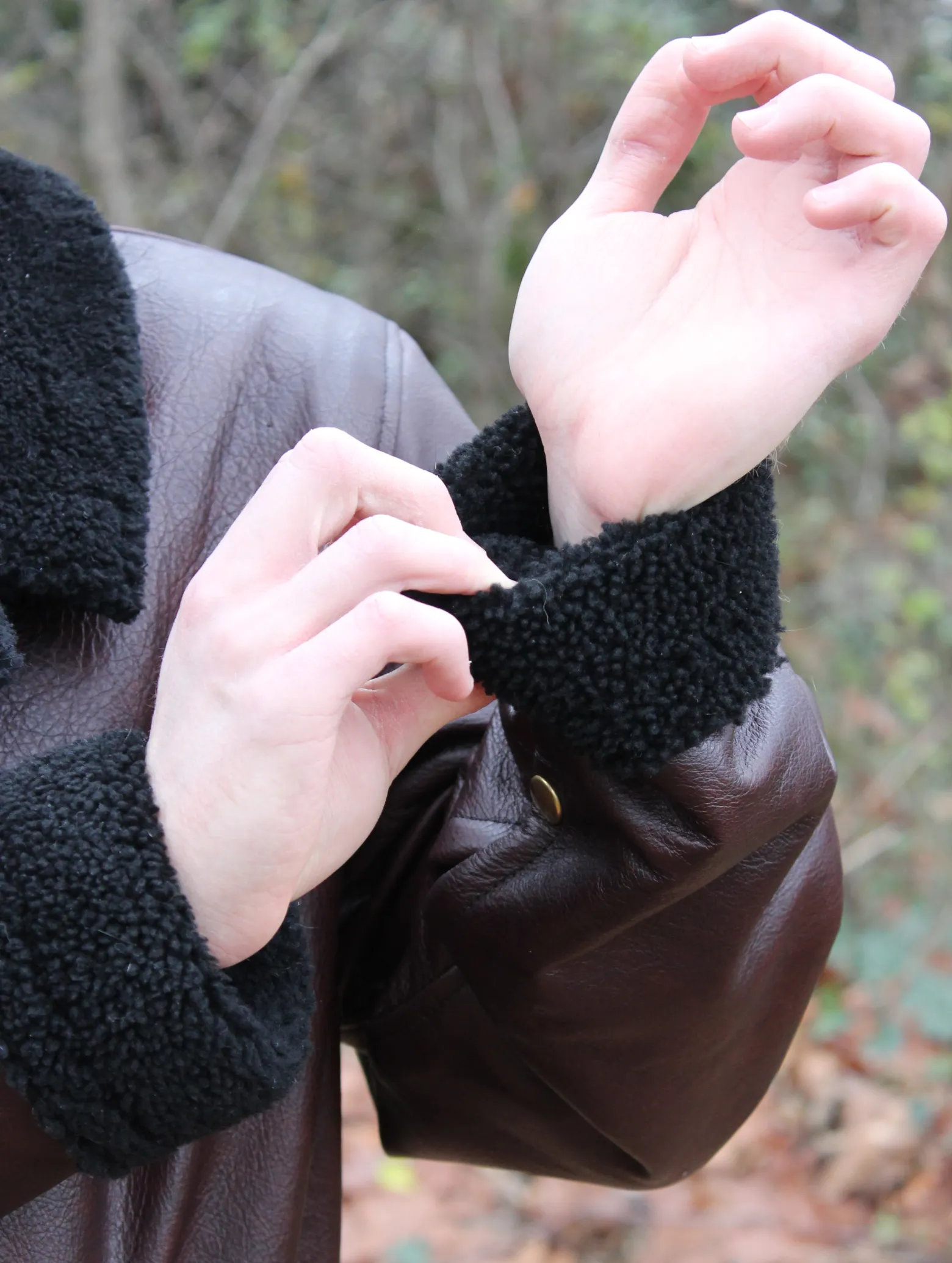 Leather and Shearling Coat