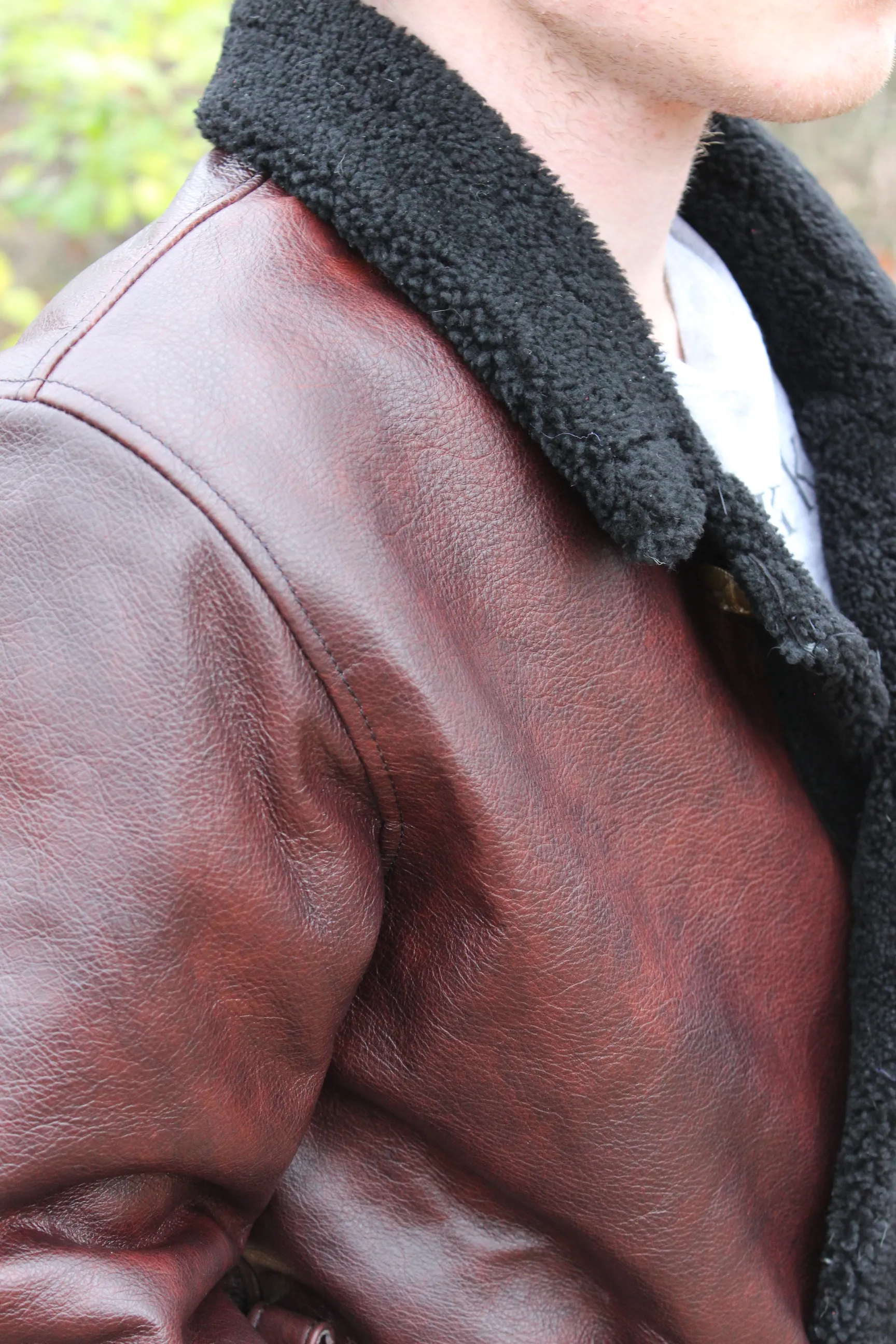 Leather and Shearling Coat