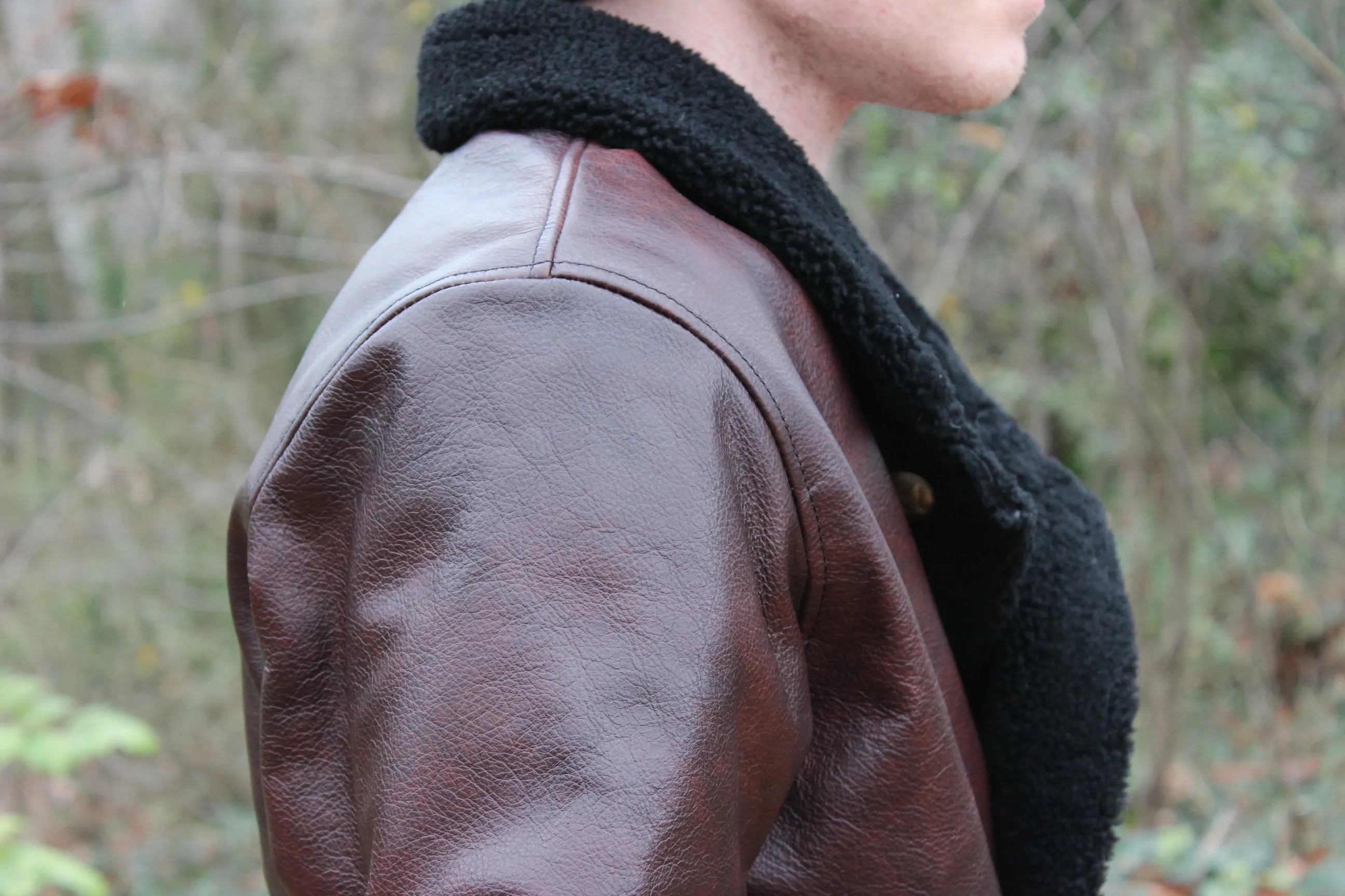 Leather and Shearling Coat