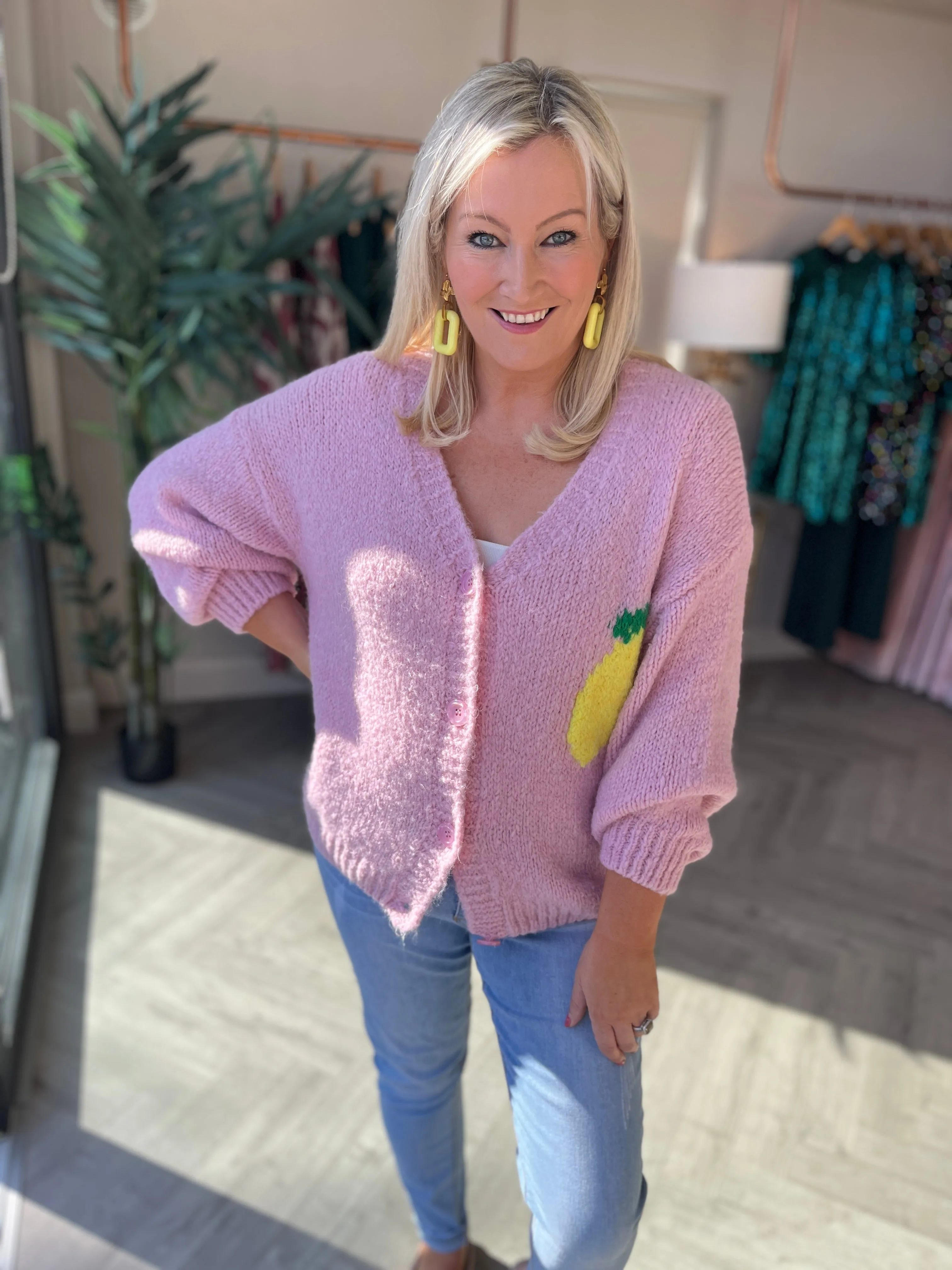 Lemons Pink Cardi