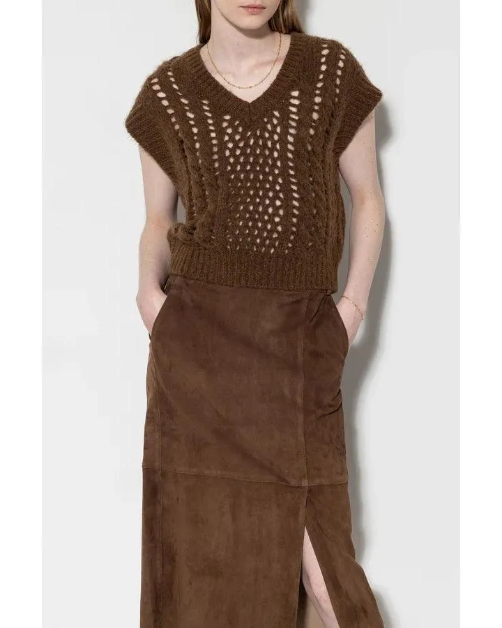 Luisa Cerano Alpaca Chunky Perforated Vest