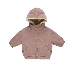 Mauve Hooded Corduroy Jacket - Quincy Mae