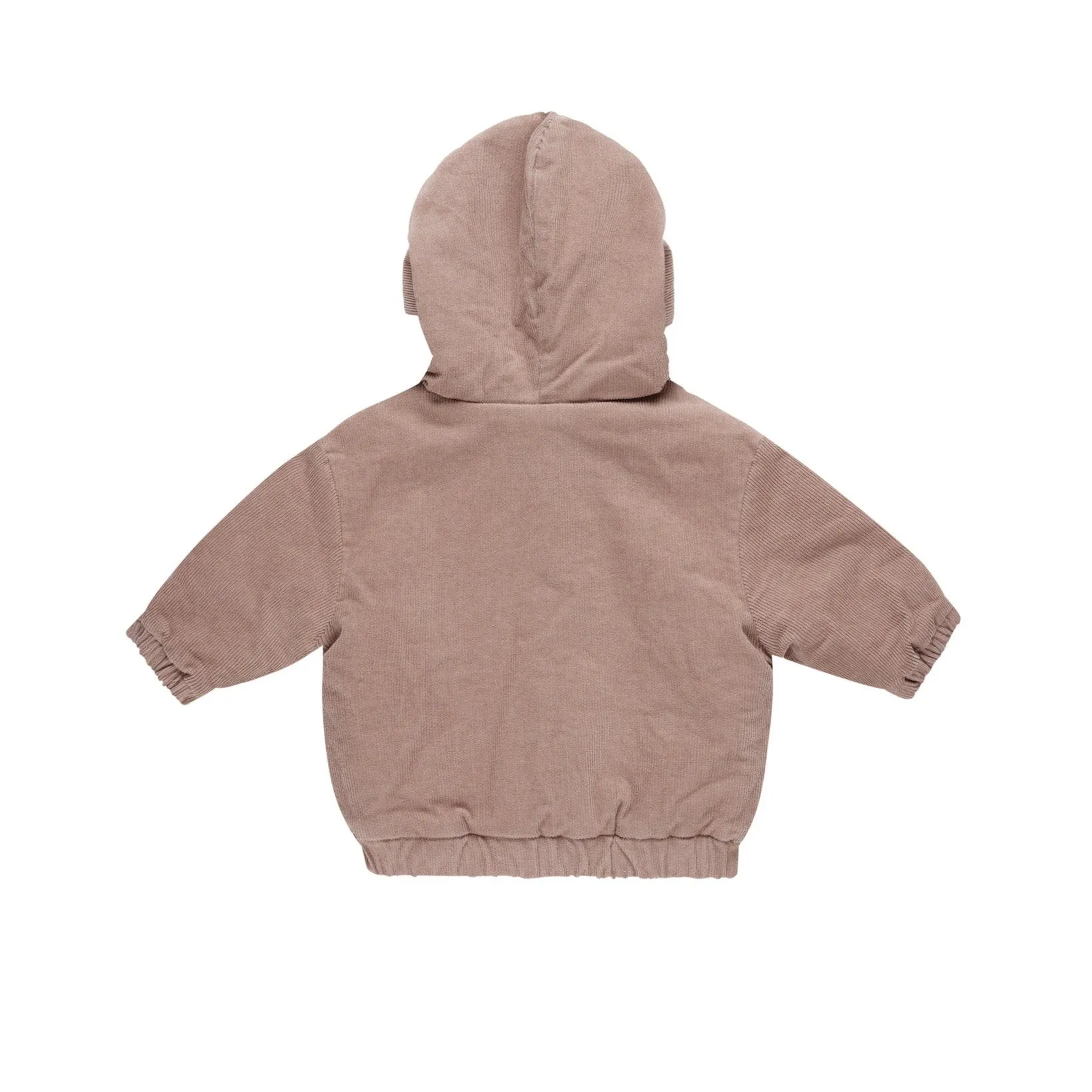 Mauve Hooded Corduroy Jacket - Quincy Mae