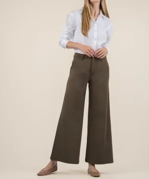 Meg High Rise Wide Leg Twill Trouser