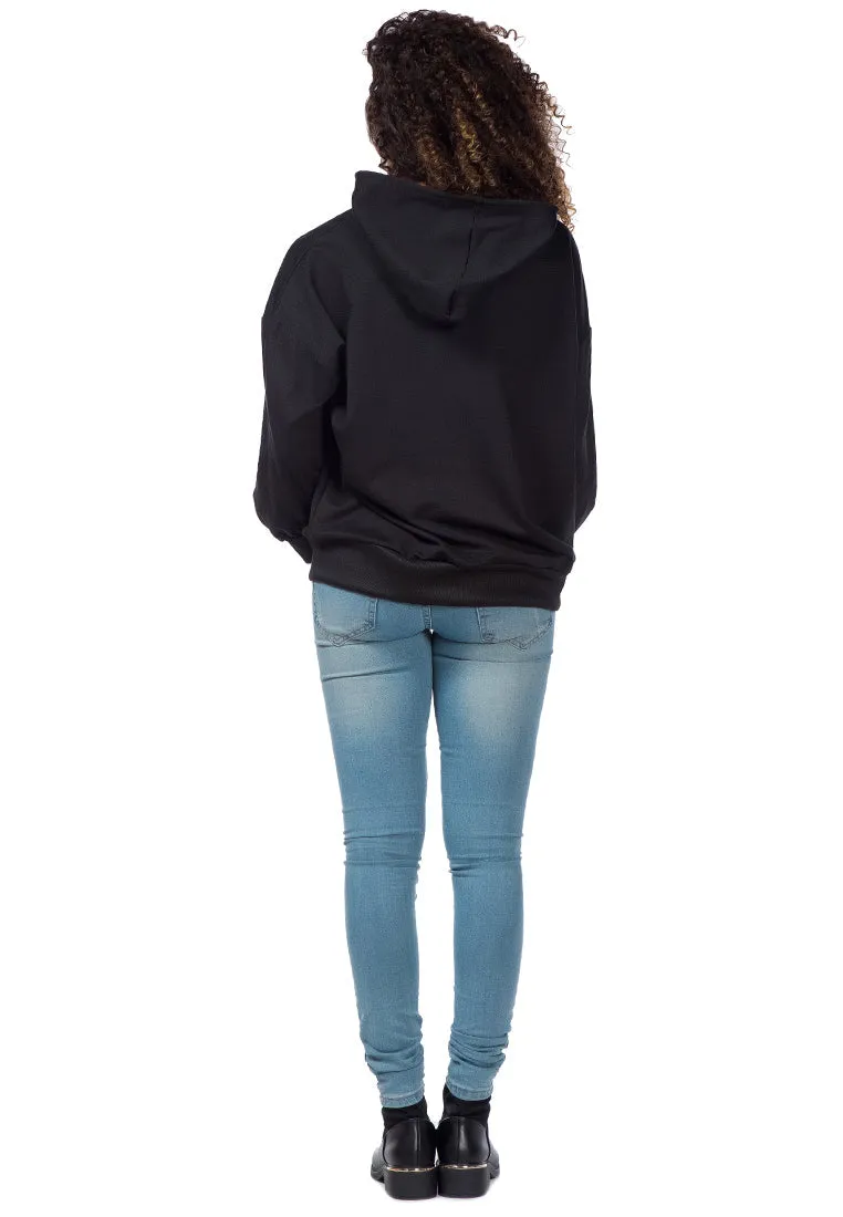 Melange Pullover Drawstring Hoodie