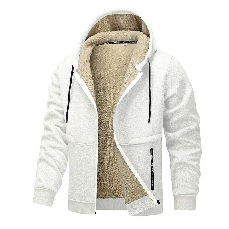 Men's Sherpa Thickened Hooded Jacket 79748172U