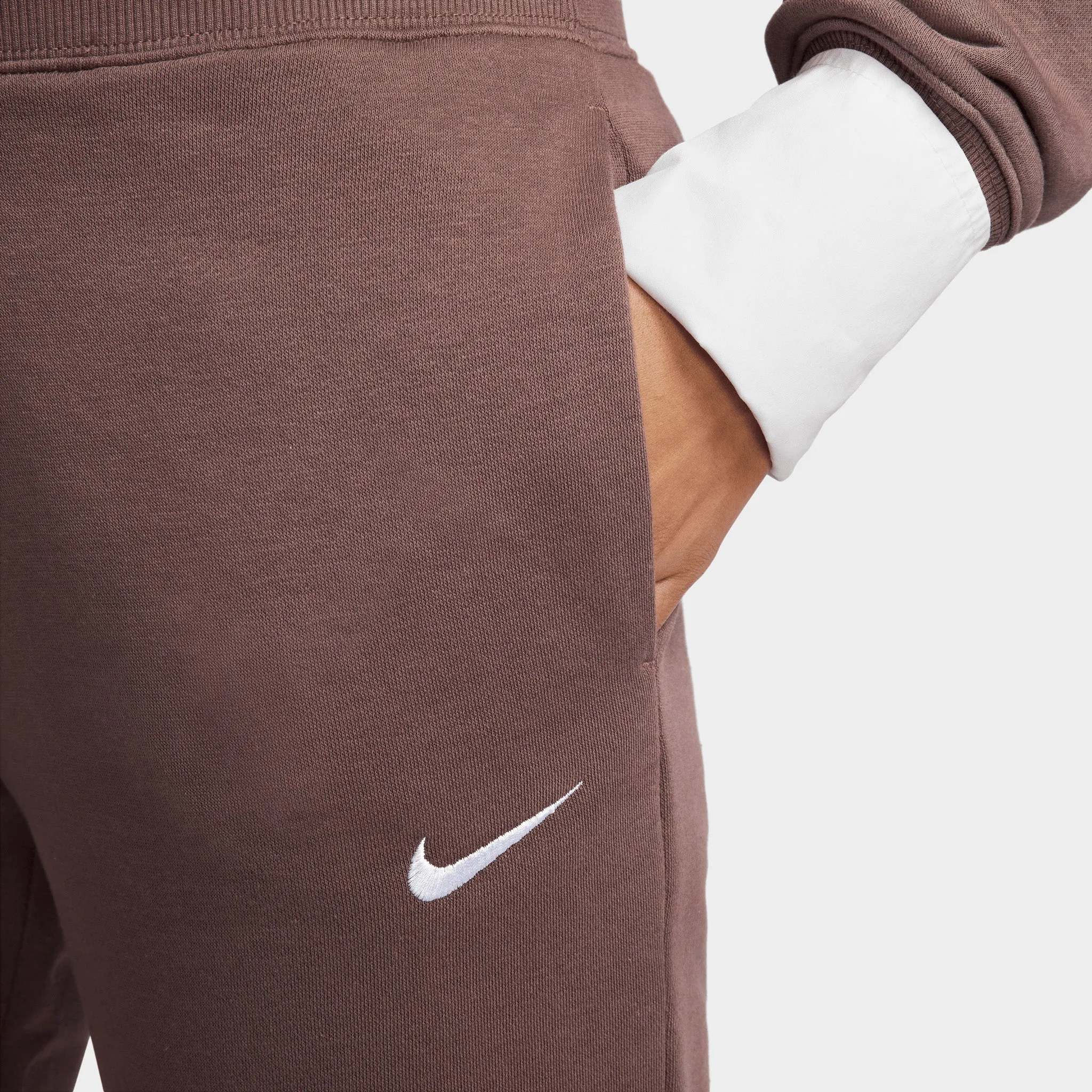 Nike Sportswear Women's Phoenix Fleece High-Waisted Fleece Joggers Plum Eclipse / White