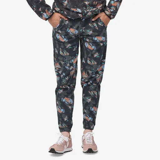 Patagonia W's Micro D Joggers Pants-Swirl Floral: Pitch Blue