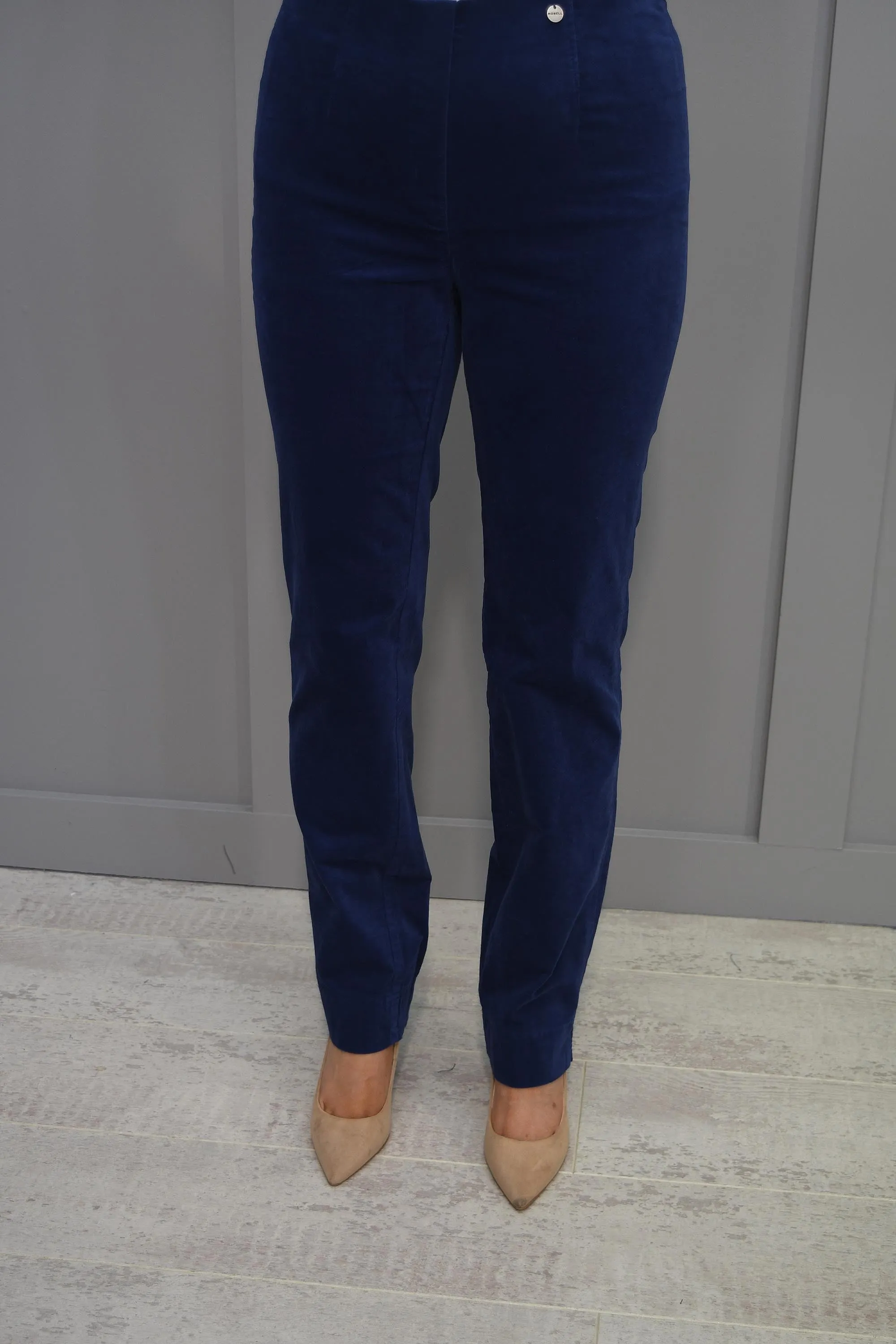 Robell Marie French Blue Velvet Trousers- 51414 54362 62