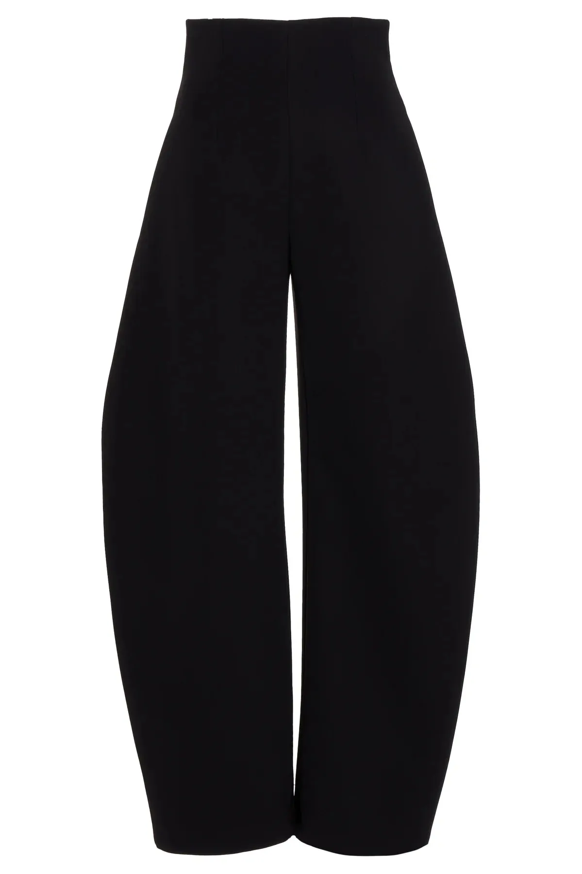 Rounded Tailored Trousers in Black by A.W.A.K.E. Mode