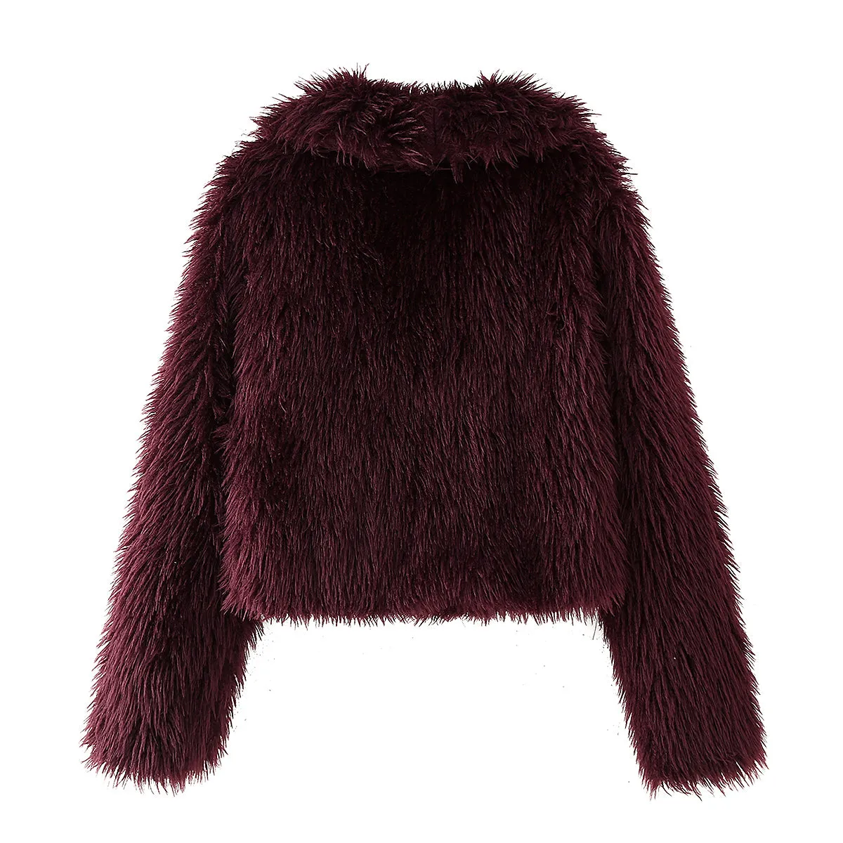 Scarlett Plush Burgundy Faux Fur Jacket