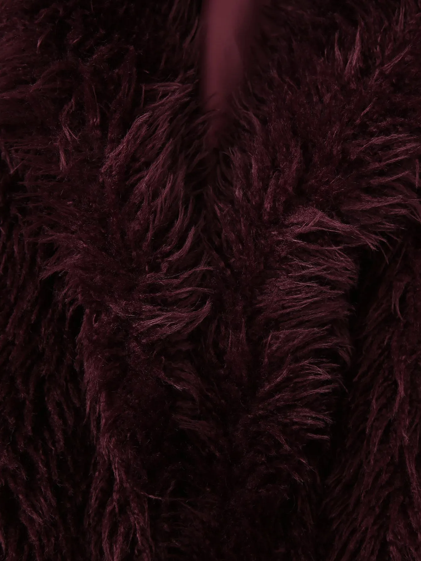 Scarlett Plush Burgundy Faux Fur Jacket