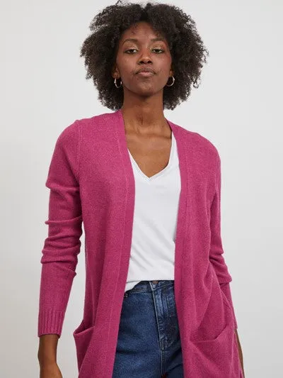 SIAN LONGLINE CARDIGAN (MAGENTA HAZE)